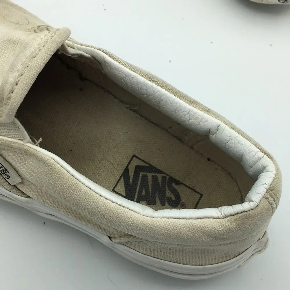 Vans White Stained Slip On Shoes US Kids 2.5